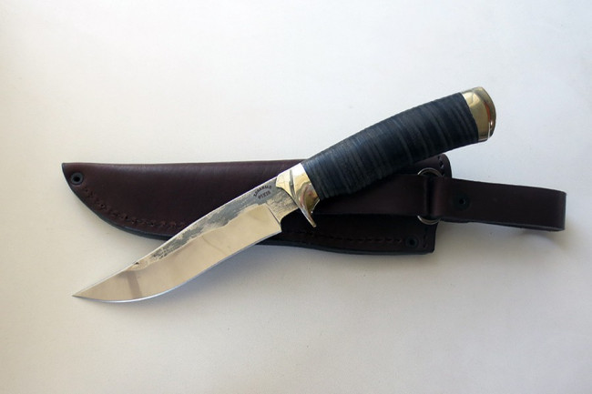 Нож Скорпион сталь 95Х18 (нерж.) след ковки 95х18ков-кожа-млх-09
