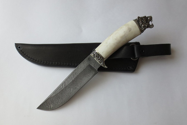 Нож из дамасской стали "Таежный" (малый) др0019