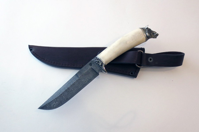 Нож из дамасской стали "Кабан" (малый) др0020