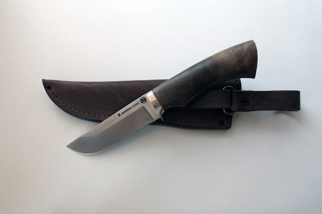 Нож Бобр 2 из стали Elmax (корень ореха) elmax002