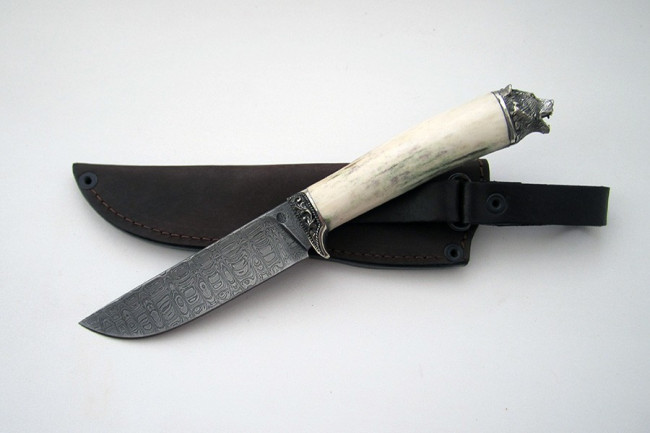 Нож из дамасской стали "Олень" (малый) др0017