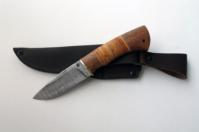 Нож "Зубр" (малый) из дамасской стали дм0008