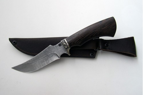 Нож из дамасской стали "Рыбак" (малый) мум0014