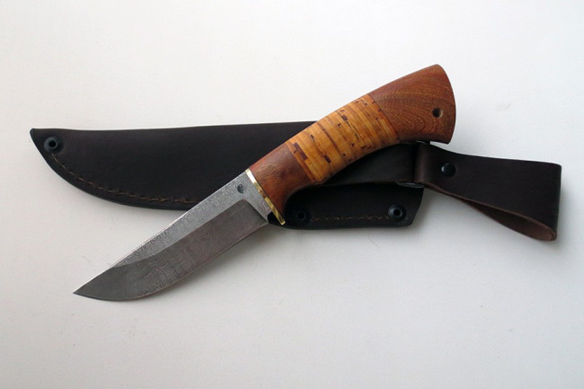 Нож из дамасской стали "Песец" (малый) дм0022
