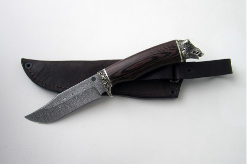 Нож из дамасской стали "Гюрза" (малый) млм0019