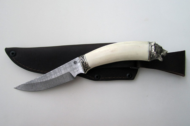 Нож из дамасской стали "Акула" (малый) др0001