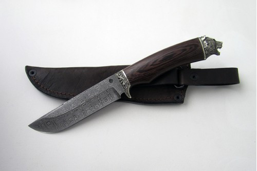 Нож из дамасской стали "Охотник" (малый) млм0022