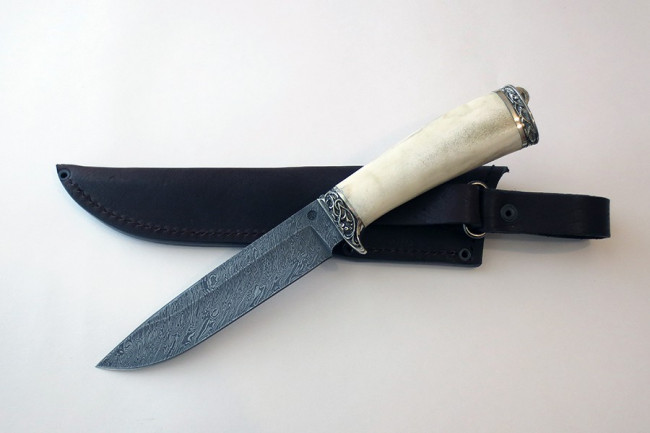 Кованый нож из дамасской стали "Лань 1" др0022
