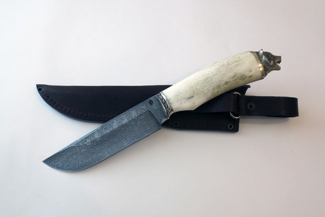 Нож из дамасской стали "Охотник" др0023