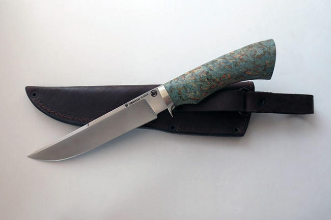 Нож Луч 2  из стали Elmax (стаб.карел.береза) elmax006