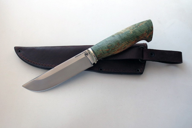 Нож Охотник 2  из стали Elmax (стаб.карел.береза) elmax009