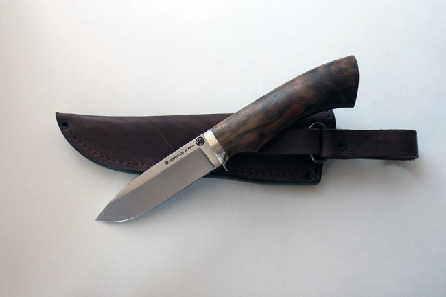Нож Зубр 2  из стали Elmax (корень ореха) elmax013