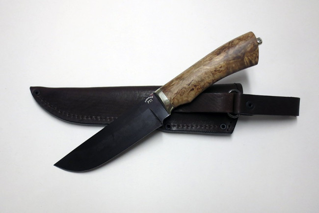 Нож "Охотник 2" (ст. к/б) из стали Р12 (быстрорез) р12-19