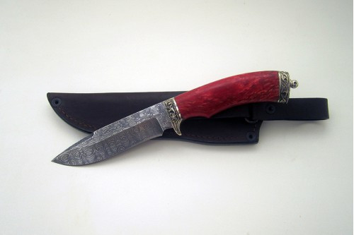 Нож из дамаска "Енот" (малый) п014