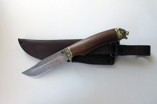 Нож "Гюрза" (малый) дамаск дхлм003