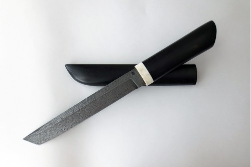 Нож "Танто" из дамасской стали (деревянные ножны) танто01