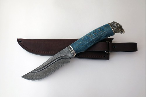 Нож "Мангуст" дамаск с долами п039