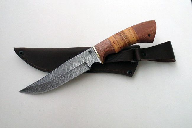 Нож из дамасской стали "Осётр" дб0015