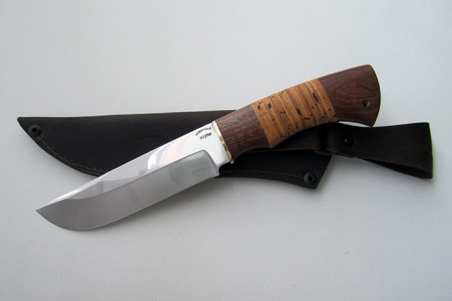 Нож из инструментальной стали Х12МФ "Охотник" хб0014