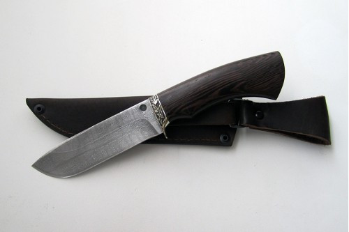 Нож из дамасской стали "Клык" (малый) мум0007