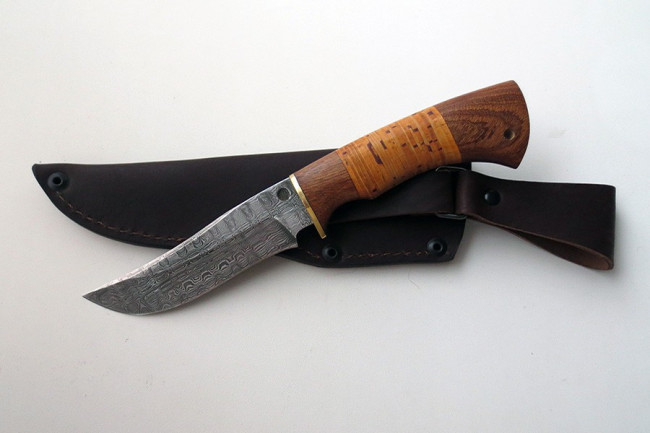 Нож из дамасской стали "Мангуст" (малый) дм0017