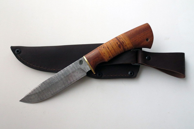 Нож из дамасской стали "Морж" (малый) дм0018