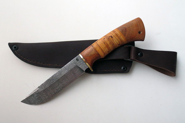 Нож из дамасской стали "Охотник" (малый) дм0020